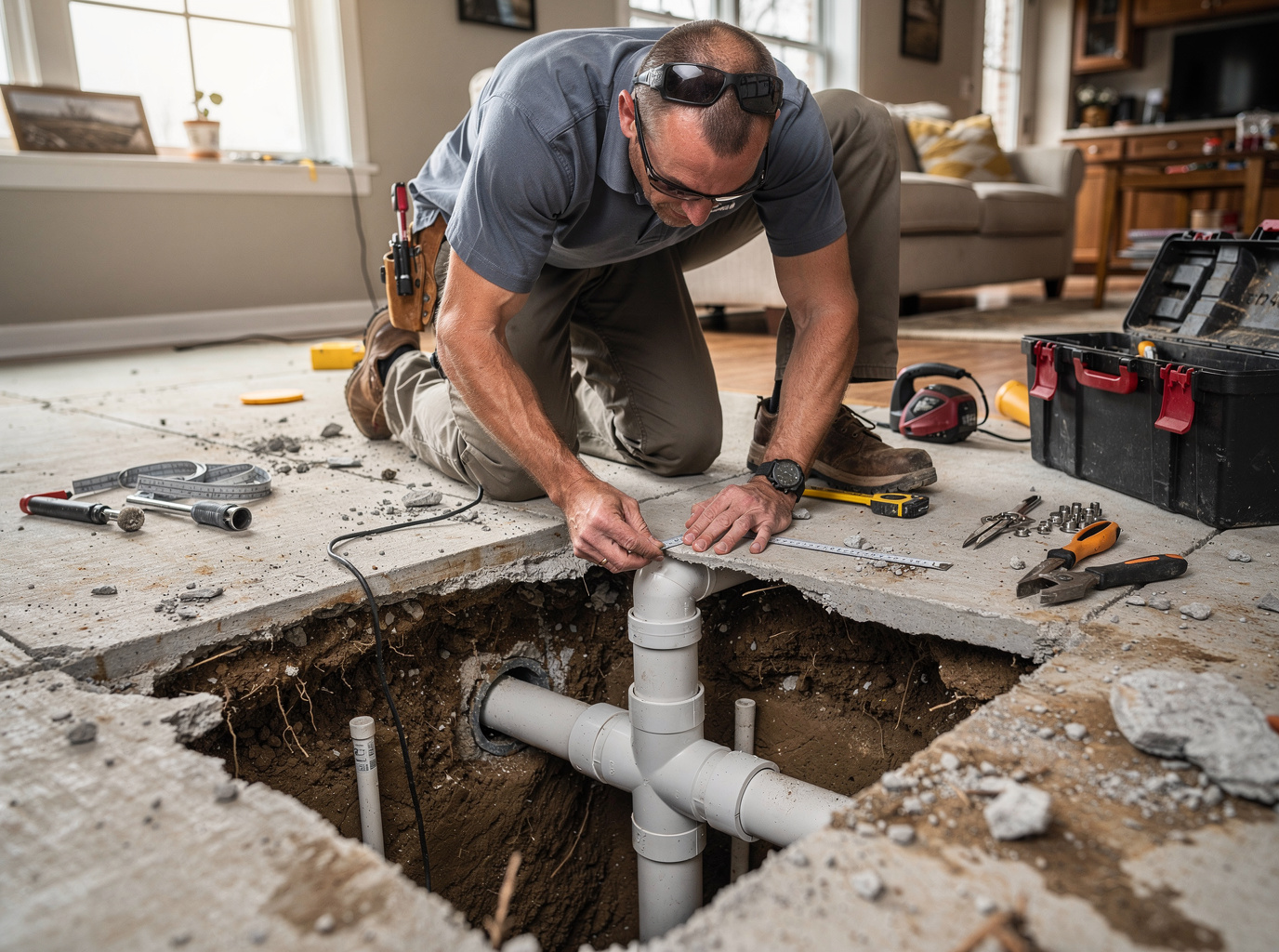 Under-Slab Repiping in Olathe, KS